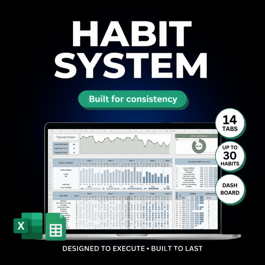 Habit System for Excel & Google Sheets
